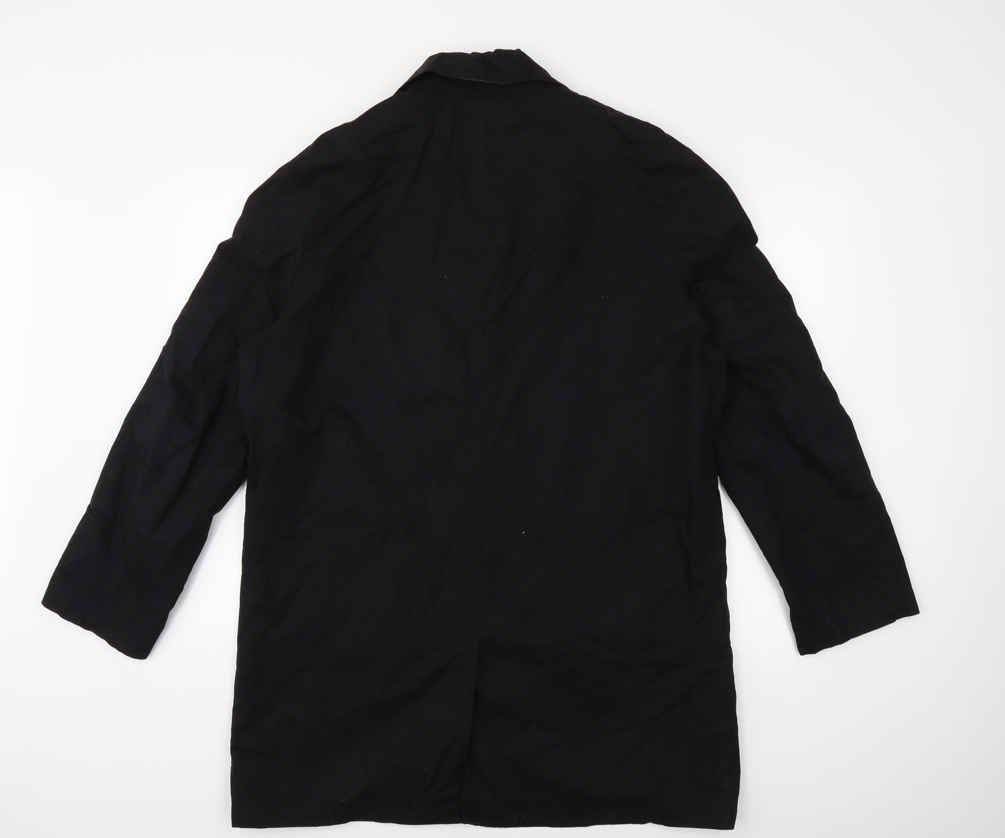 Thomas Nash Mens Black   Overcoat Coat Size L