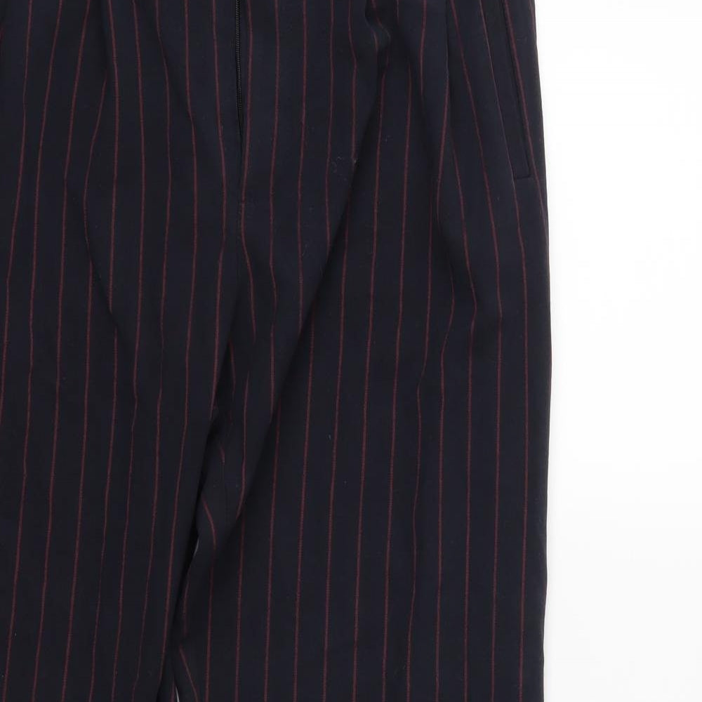 Light Before Dark Womens Blue Striped  Trousers  Size L L26 in