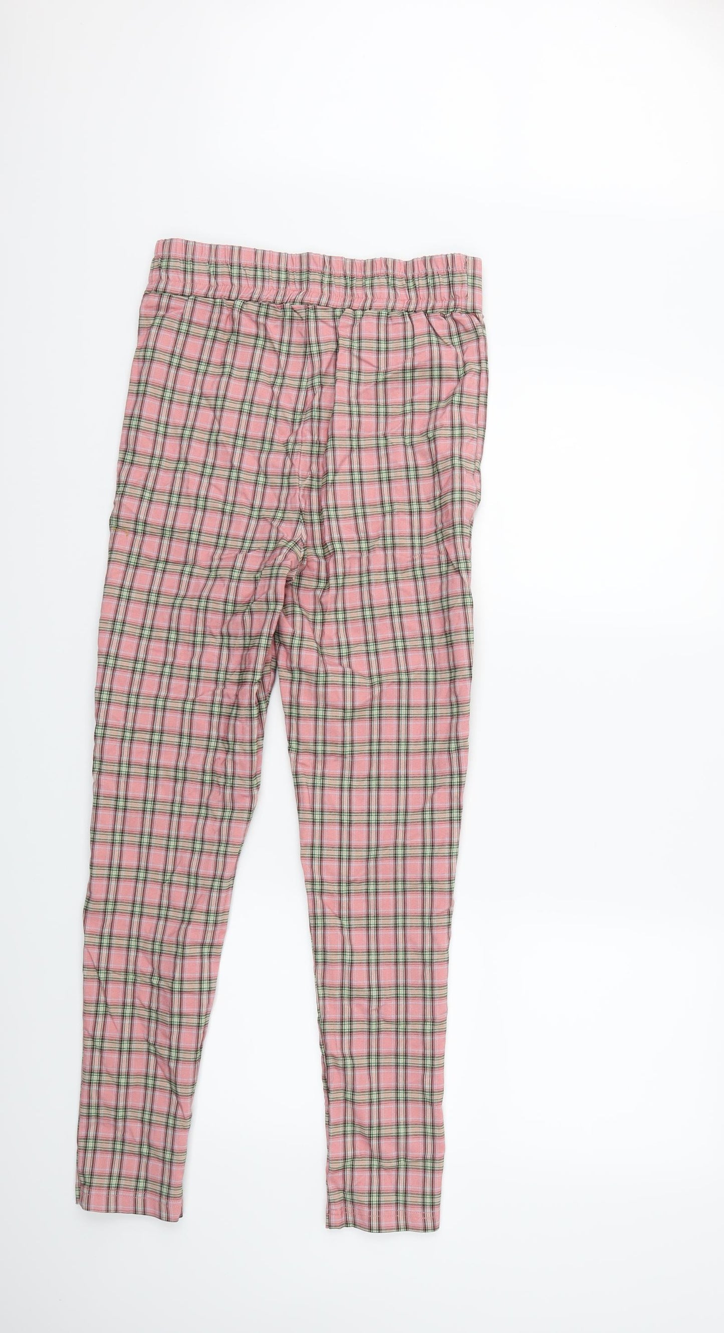 KROPP Womens Pink Check  Trousers  Size 14 L28 in
