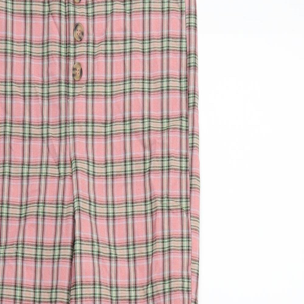 KROPP Womens Pink Check  Trousers  Size 14 L28 in