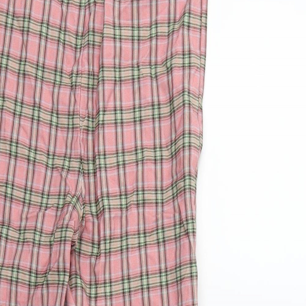 KROPP Womens Pink Check  Trousers  Size 14 L28 in