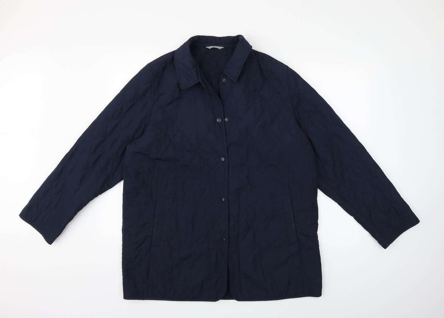 Marks and Spencer Womens Blue   Quilted Coat Size 16