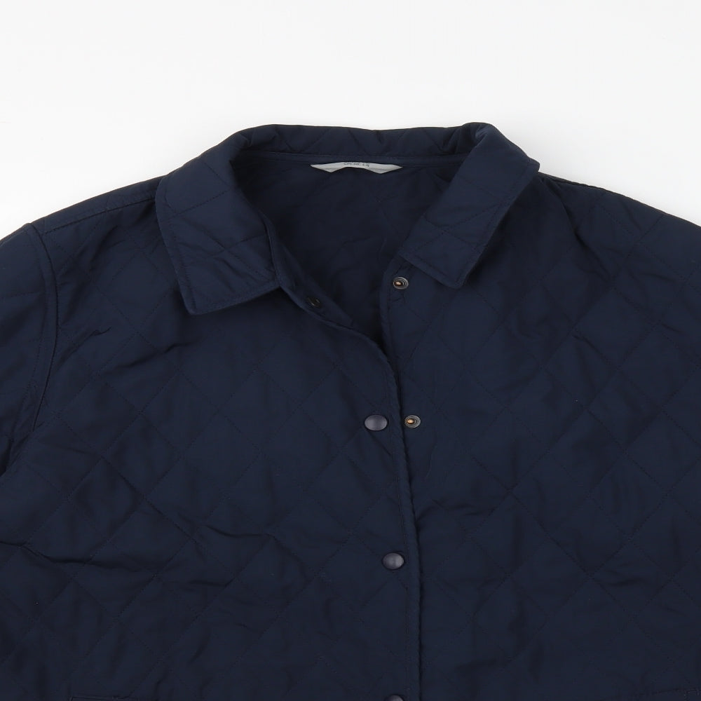 Marks and Spencer Womens Blue   Quilted Coat Size 16