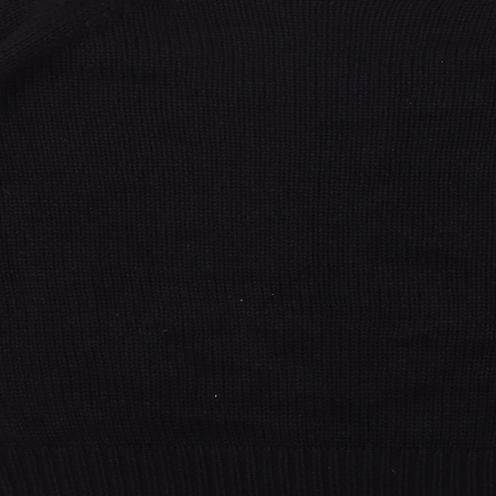Boohoo Womens Black  Knit Pullover Jumper Size M