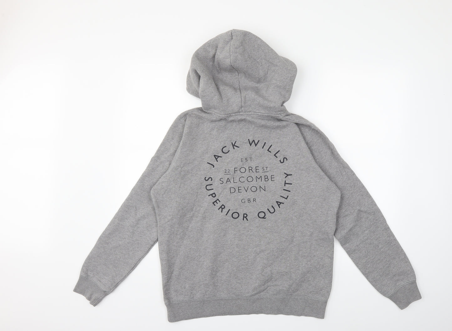 Jack Wills Womens Grey   Pullover Hoodie Size 14