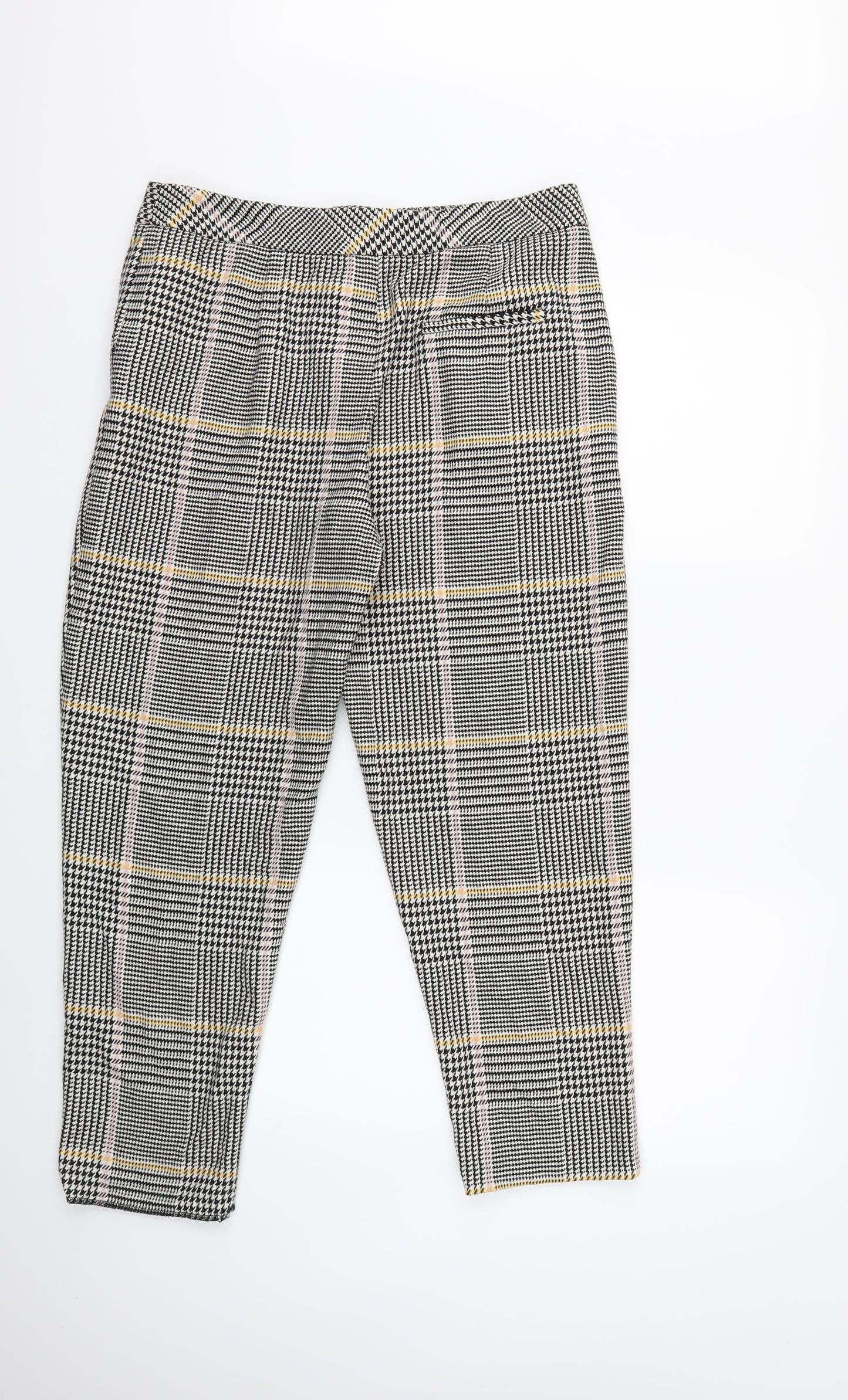 Topshop Womens Grey Check  Trousers  Size 16 L27 in