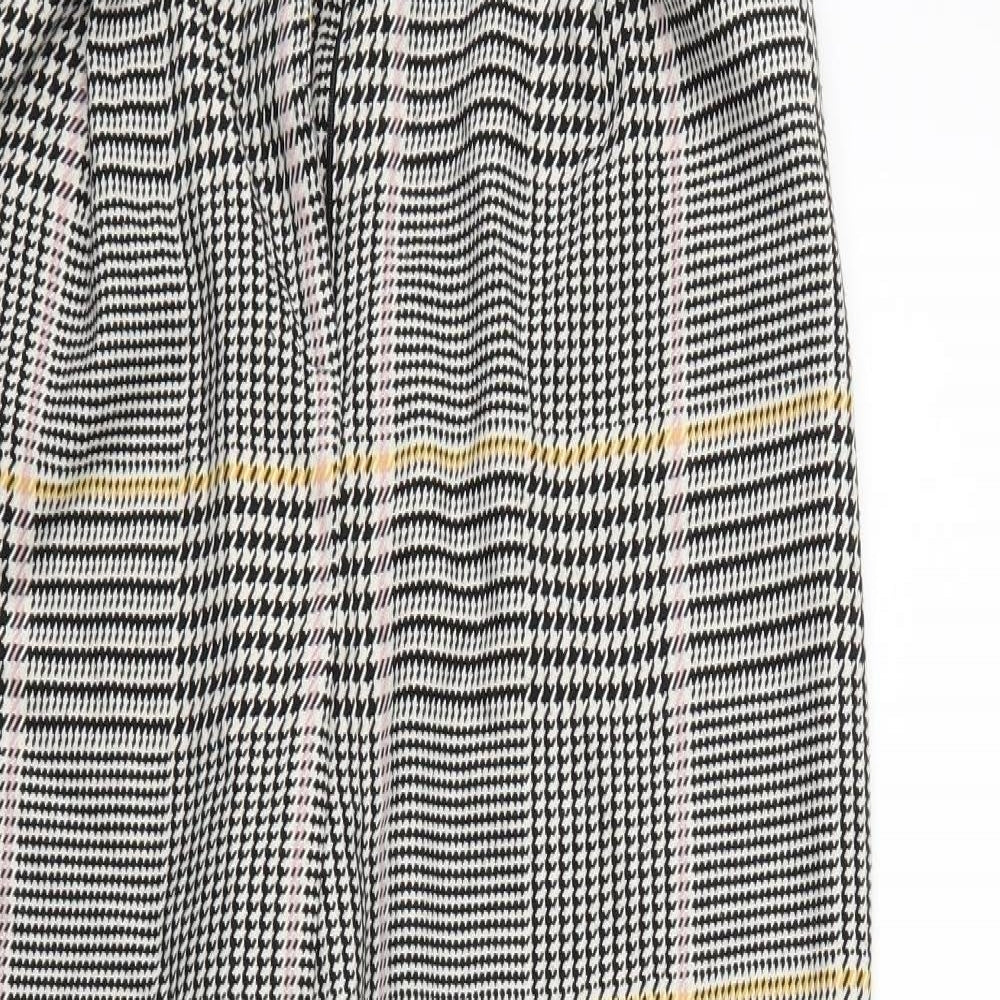 Topshop Womens Grey Check  Trousers  Size 16 L27 in