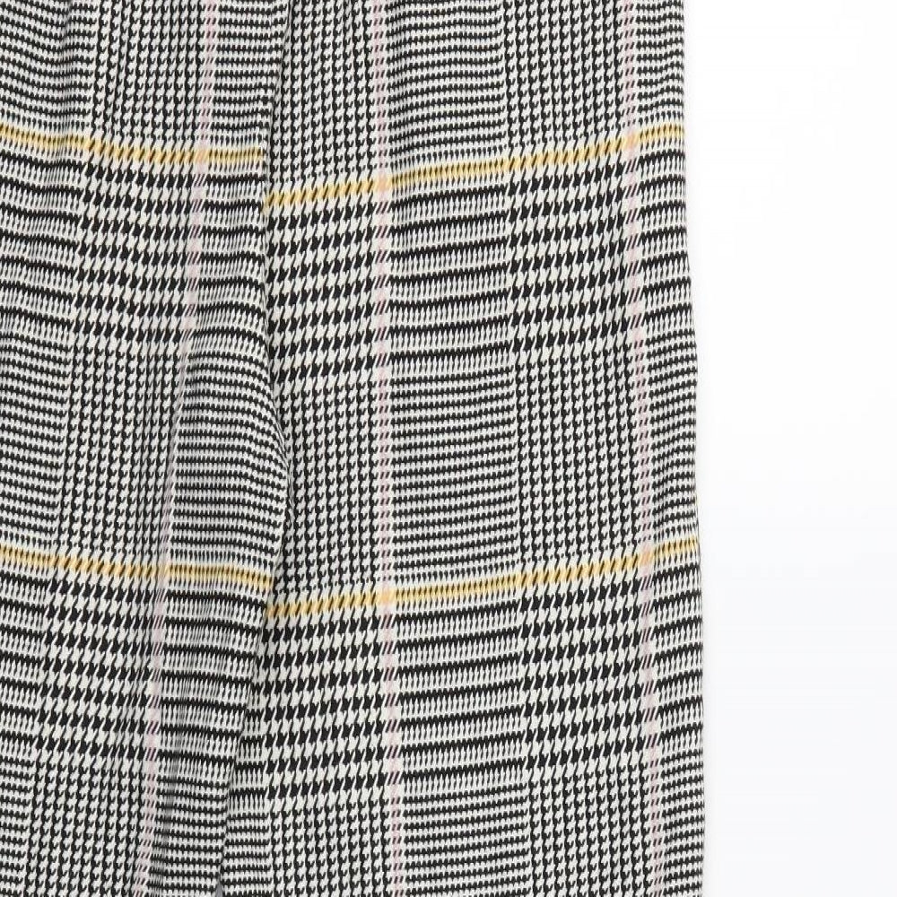 Topshop Womens Grey Check  Trousers  Size 16 L27 in