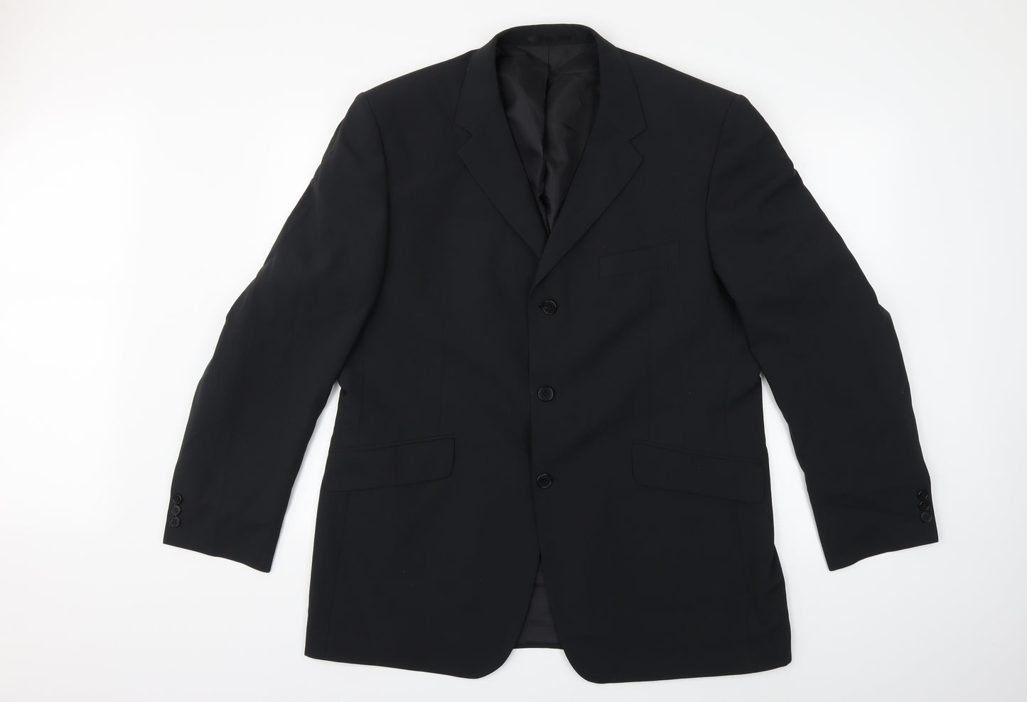 Burton Mens Blue Striped  Jacket Suit Jacket Size 44