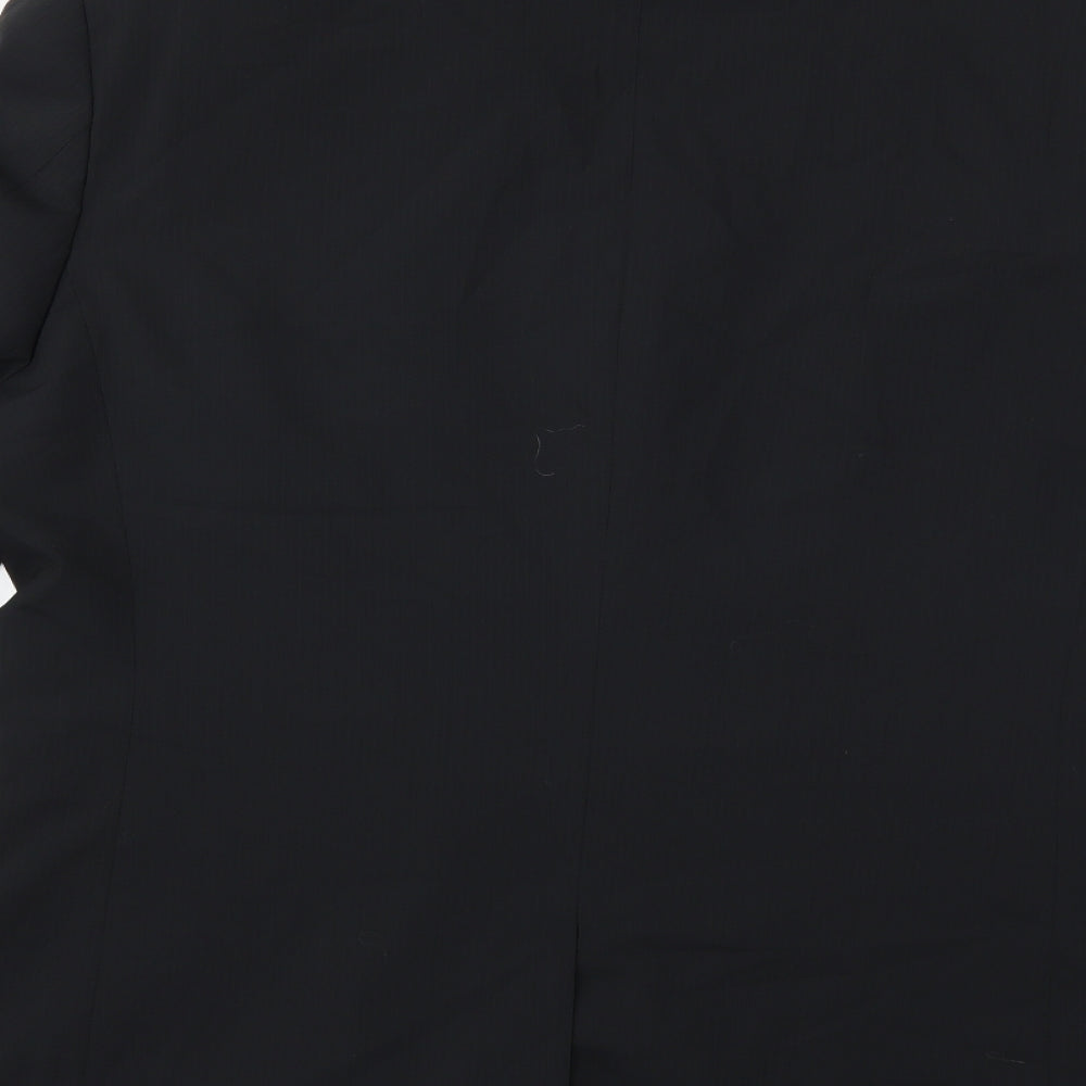 Burton Mens Blue Striped  Jacket Suit Jacket Size 44