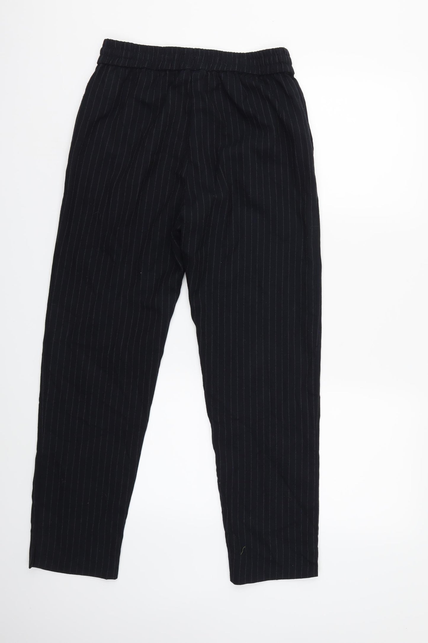 H&M Womens Blue Striped  Trousers  Size 10 L27 in