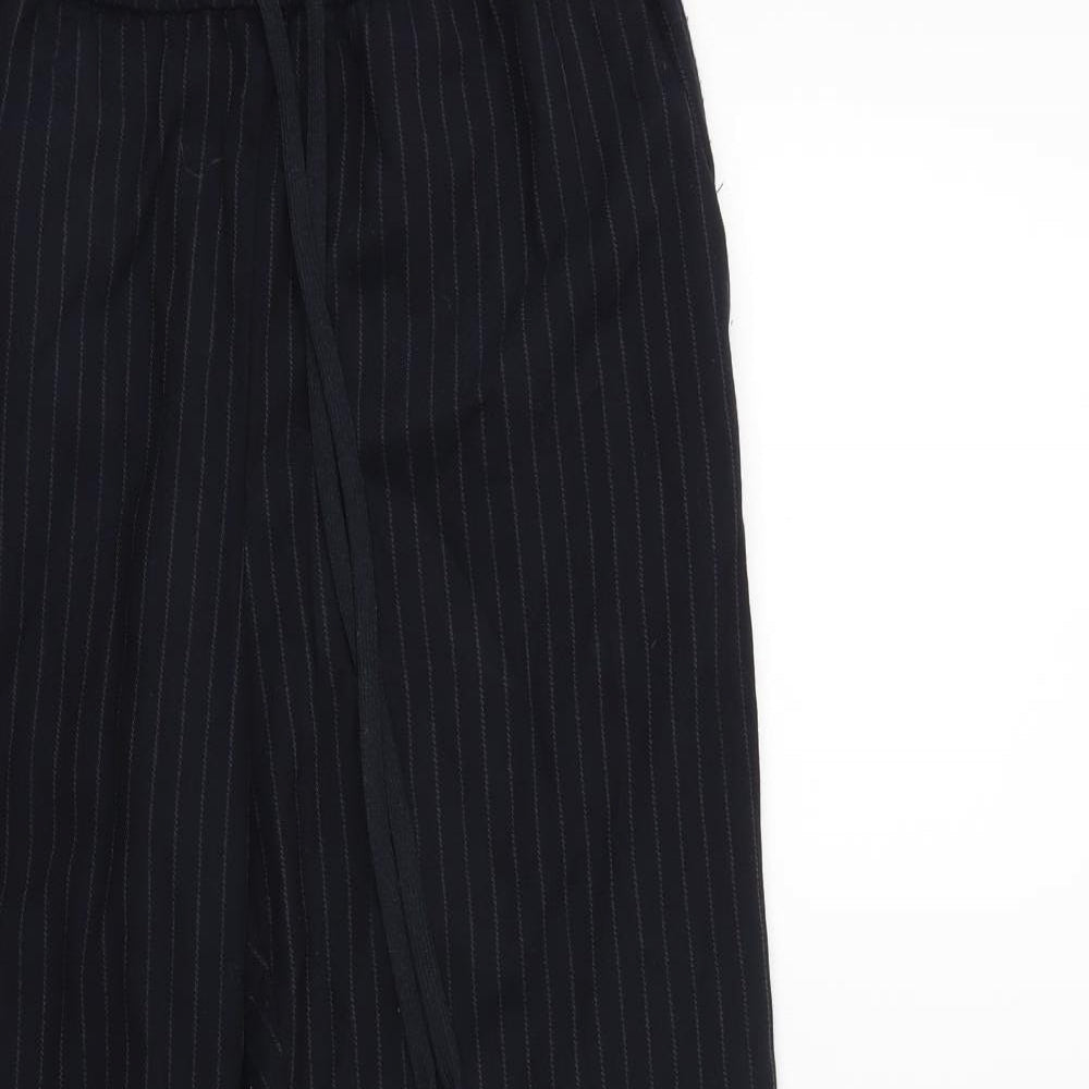 H&M Womens Blue Striped  Trousers  Size 10 L27 in