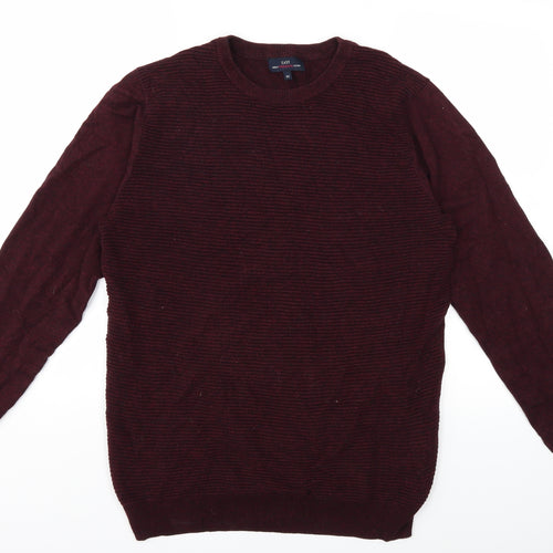 Easy Mens Red  Knit Pullover Jumper Size M