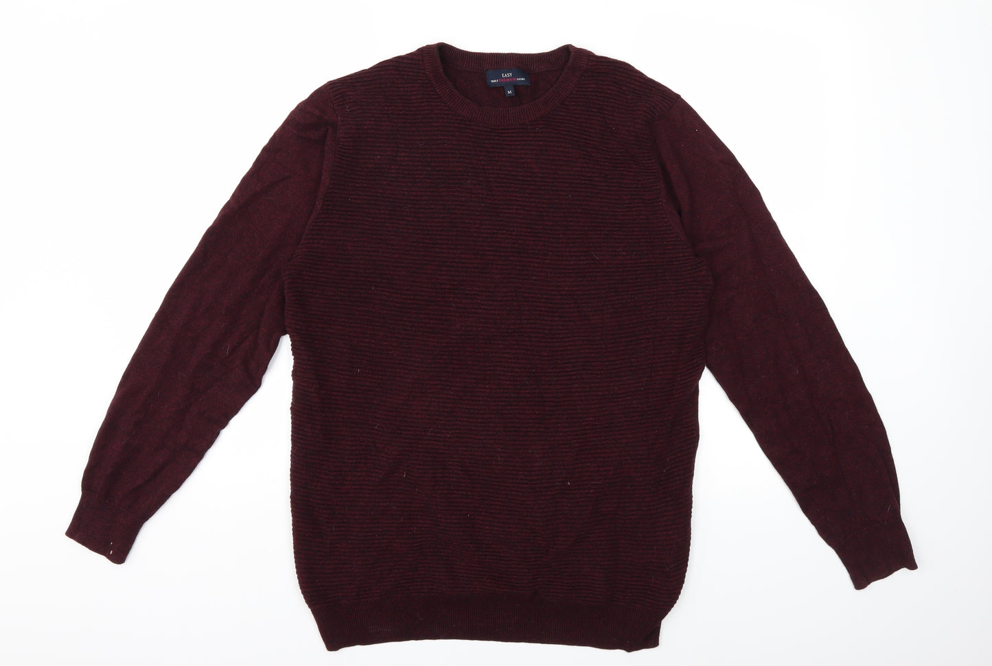 Easy Mens Red  Knit Pullover Jumper Size M