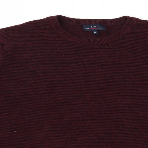 Easy Mens Red  Knit Pullover Jumper Size M