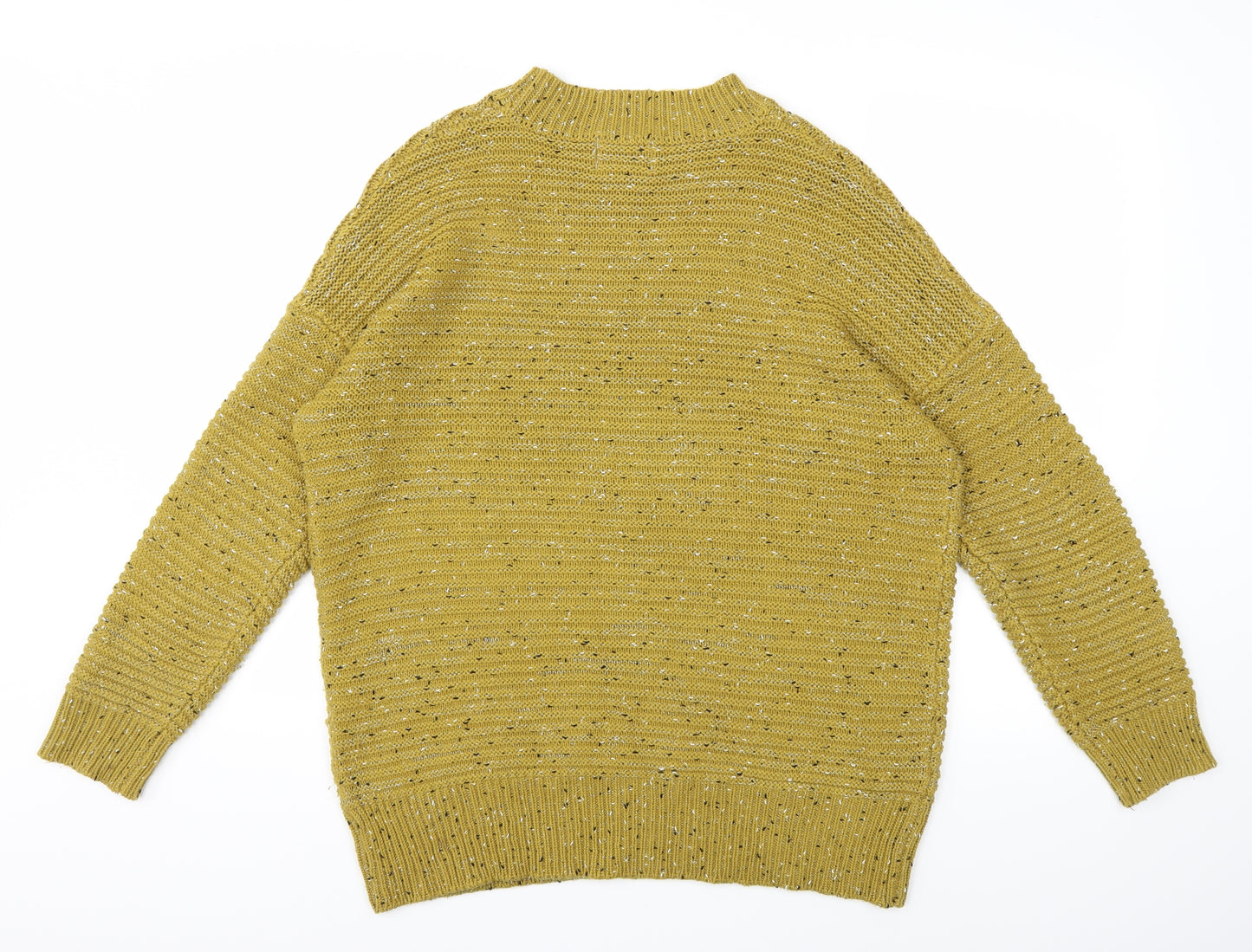 Papaya Womens Yellow  Knit Pullover Jumper Size L