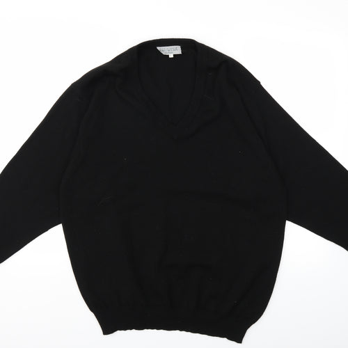 Preworn Mens Black  Knit Pullover Jumper Size L