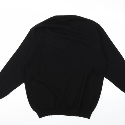 Preworn Mens Black  Knit Pullover Jumper Size L