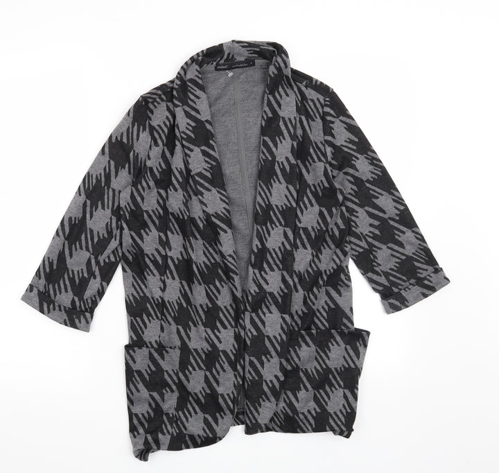 NEXT Womens Grey Houndstooth  Jacket Blazer Size 8