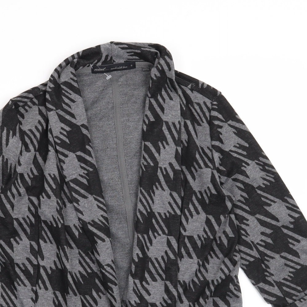 NEXT Womens Grey Houndstooth  Jacket Blazer Size 8
