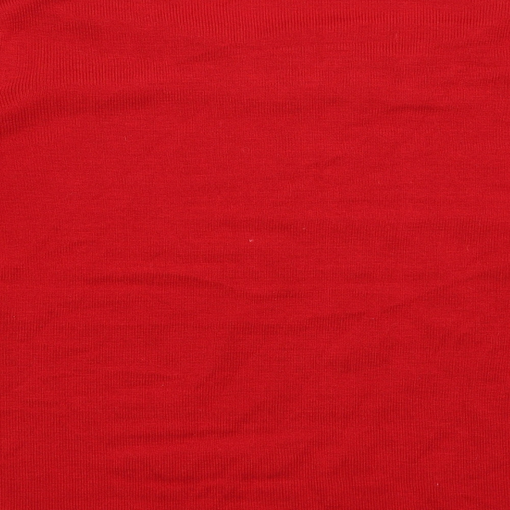 Bon Marché Womens Red Floral  Pullover Jumper Size M