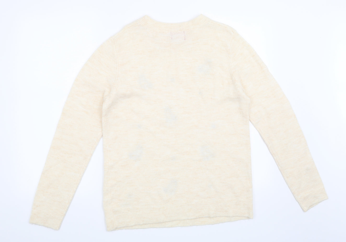 George Womens Beige   Pullover Jumper Size 14  - Christmas Robin