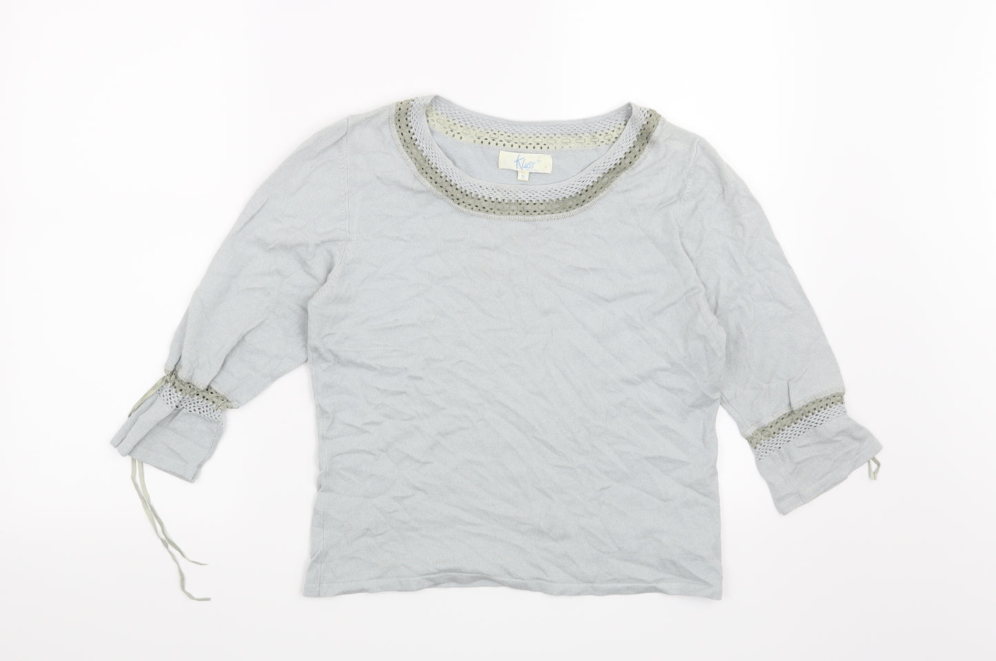 Klass Womens Blue   Henley Jumper Size M