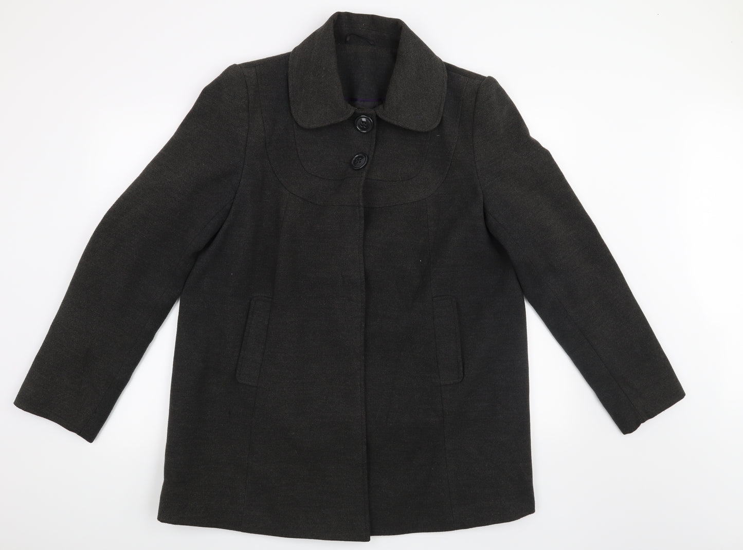 F&F Womens Grey   Overcoat Coat Size 16