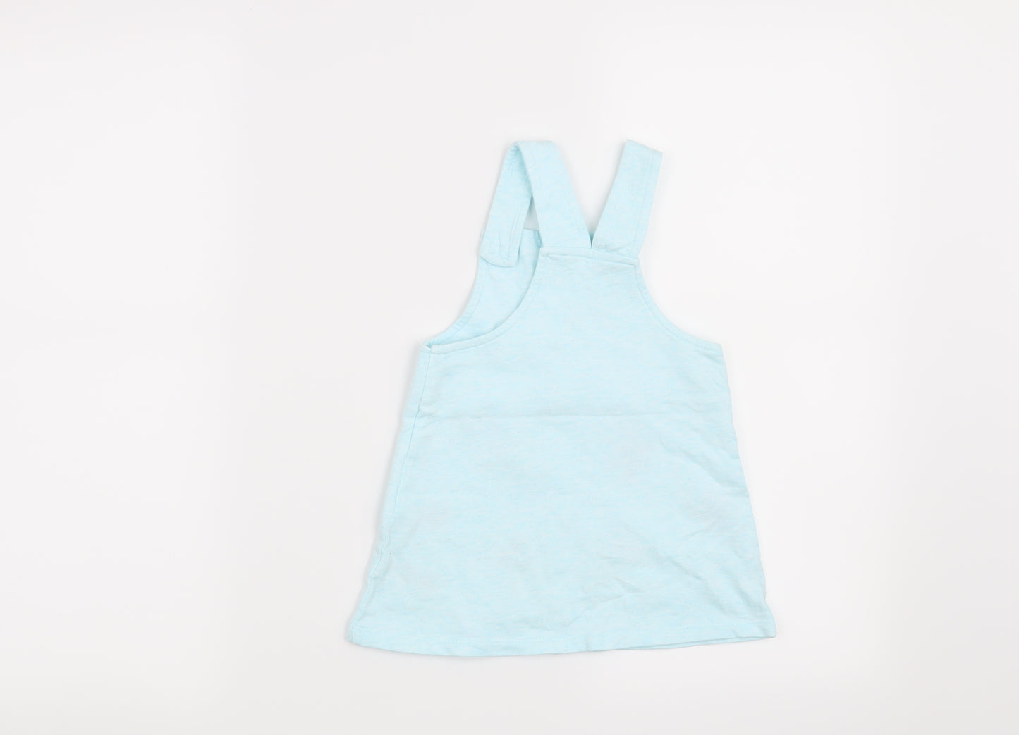 Nutmeg  Blue Floral  Pinafore/Dungaree Dress  Size 9-12 Months