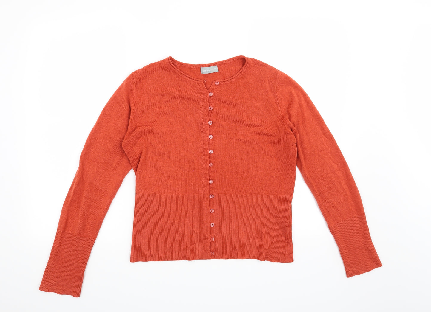 Per Una Womens Orange   Cardigan Jumper Size 14