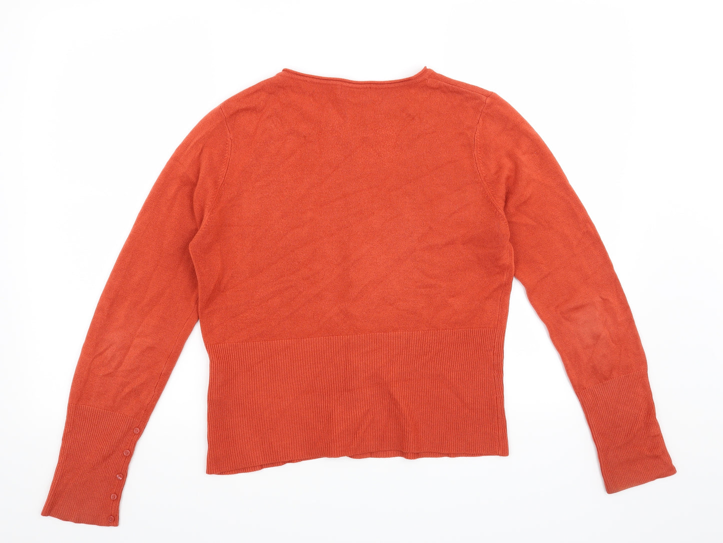 Per Una Womens Orange   Cardigan Jumper Size 14