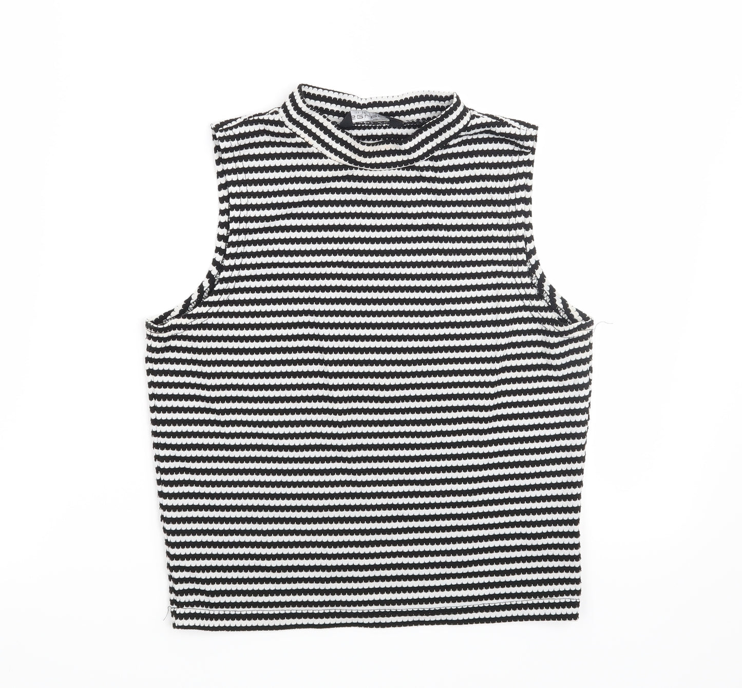 Select Womens Black Striped  Basic Blouse Size 10