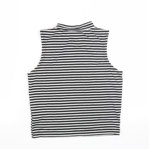 Select Womens Black Striped  Basic Blouse Size 10