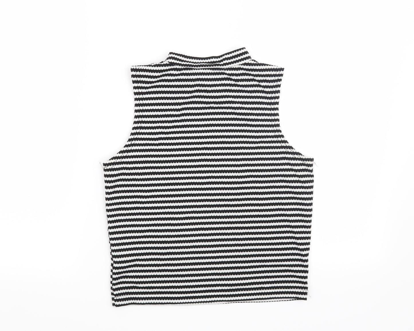 Select Womens Black Striped  Basic Blouse Size 10