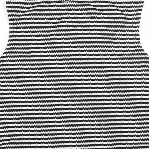 Select Womens Black Striped  Basic Blouse Size 10