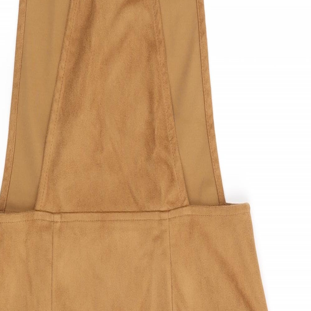 Primark Womens Brown   Pinafore/Dungaree Dress  Size 8
