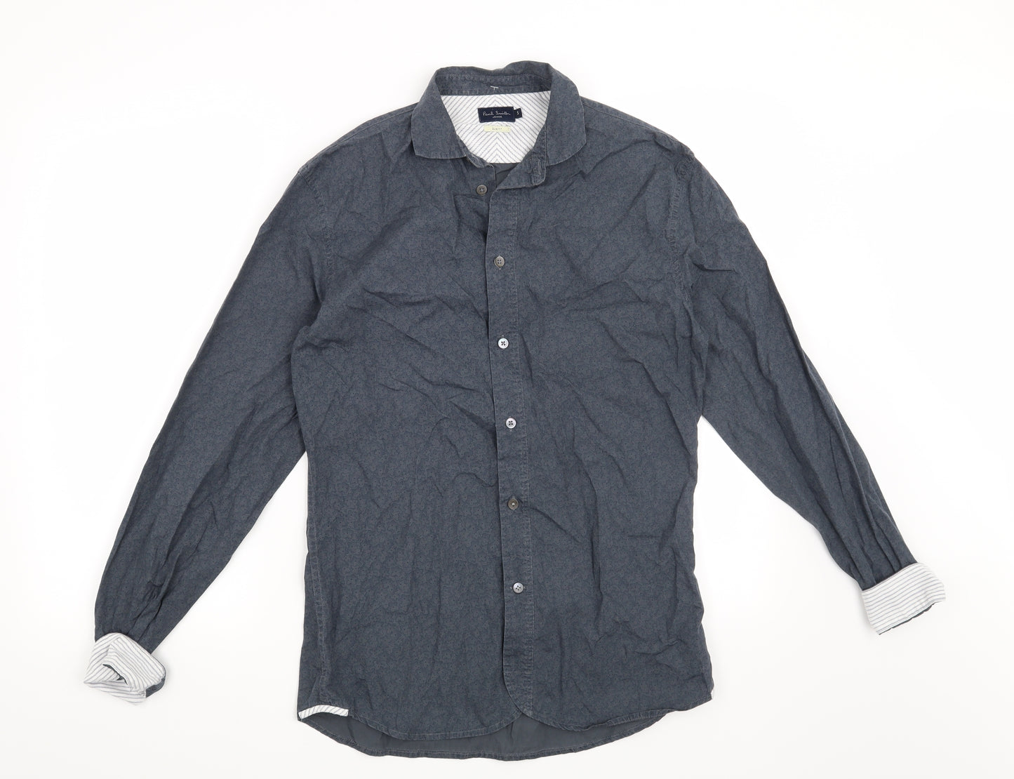 Paul Smith Mens Blue Floral   Button-Up Size S