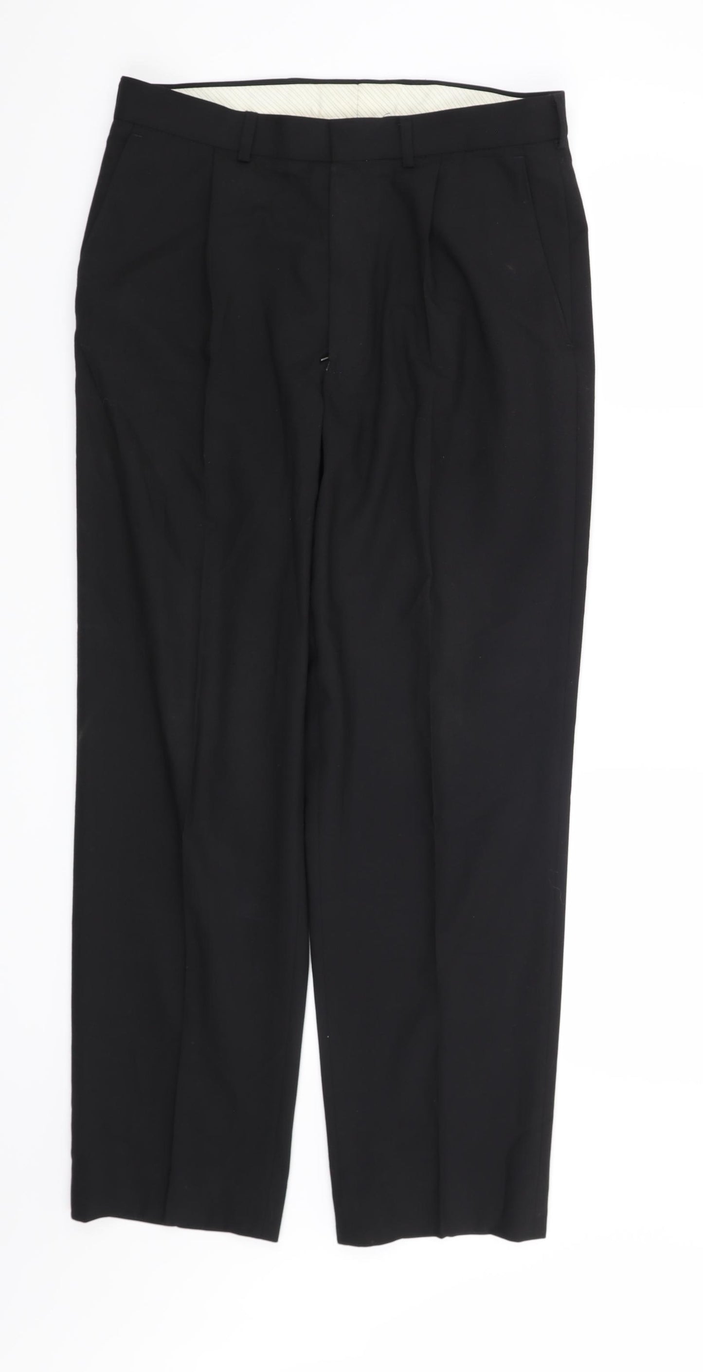 Marks and Spencer Mens Black   Trousers  Size 30 L29 in