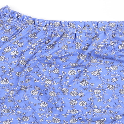 Miss Selfridge Womens Blue Floral  Basic Blouse Size 10