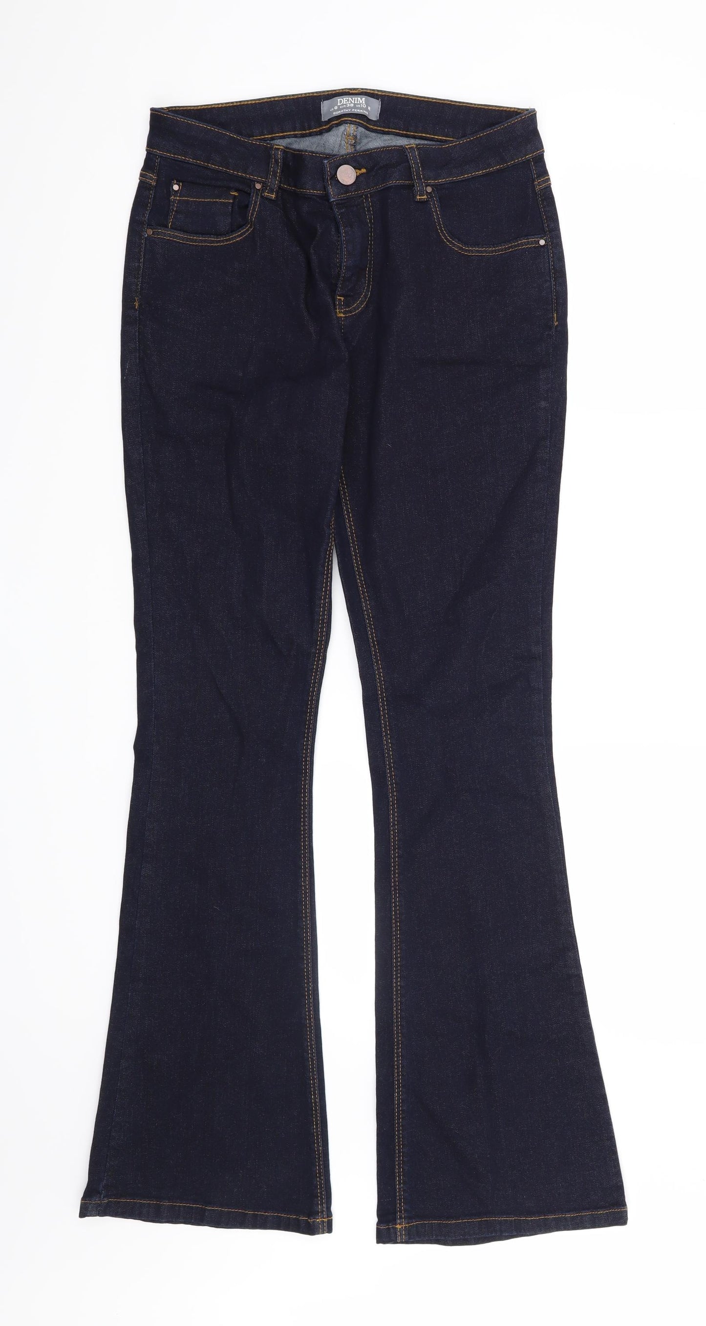 Dorothy Perkins Womens Blue   Bootcut Jeans Size 10 L32 in
