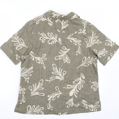 Alice Collins Womens Green Floral  Basic Blouse Size 12