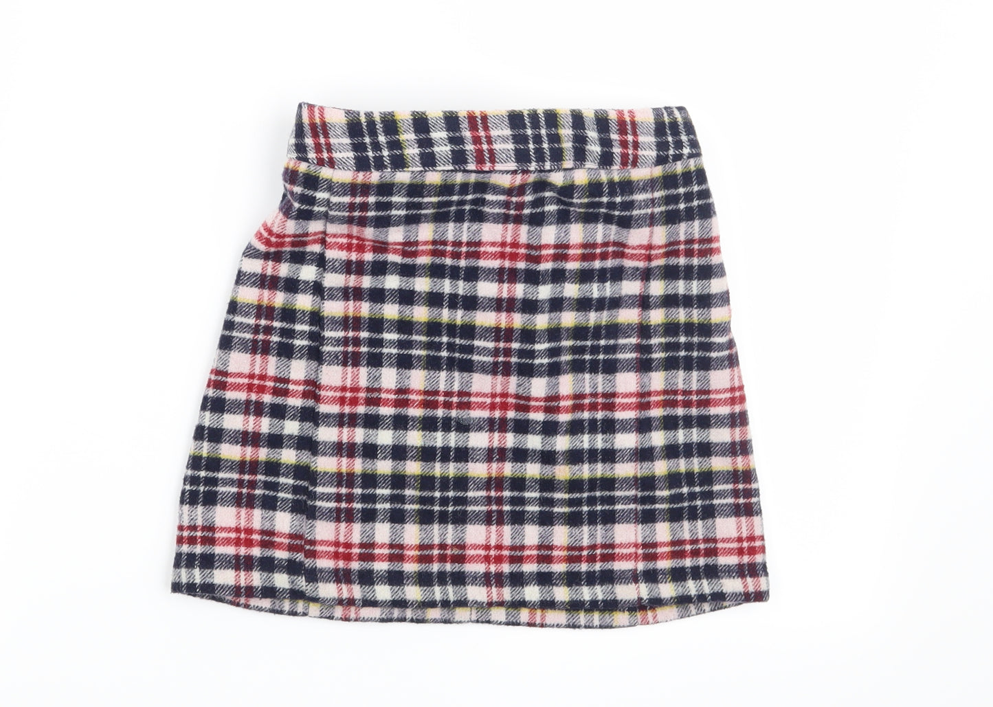 Marks and Spencer Girls Blue Check  Mini Skirt Size 6-7 Years