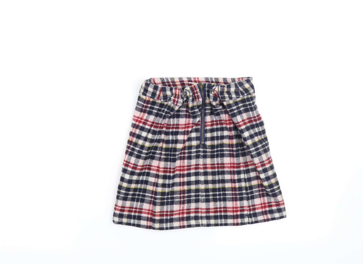Marks and Spencer Girls Blue Check  Mini Skirt Size 6-7 Years