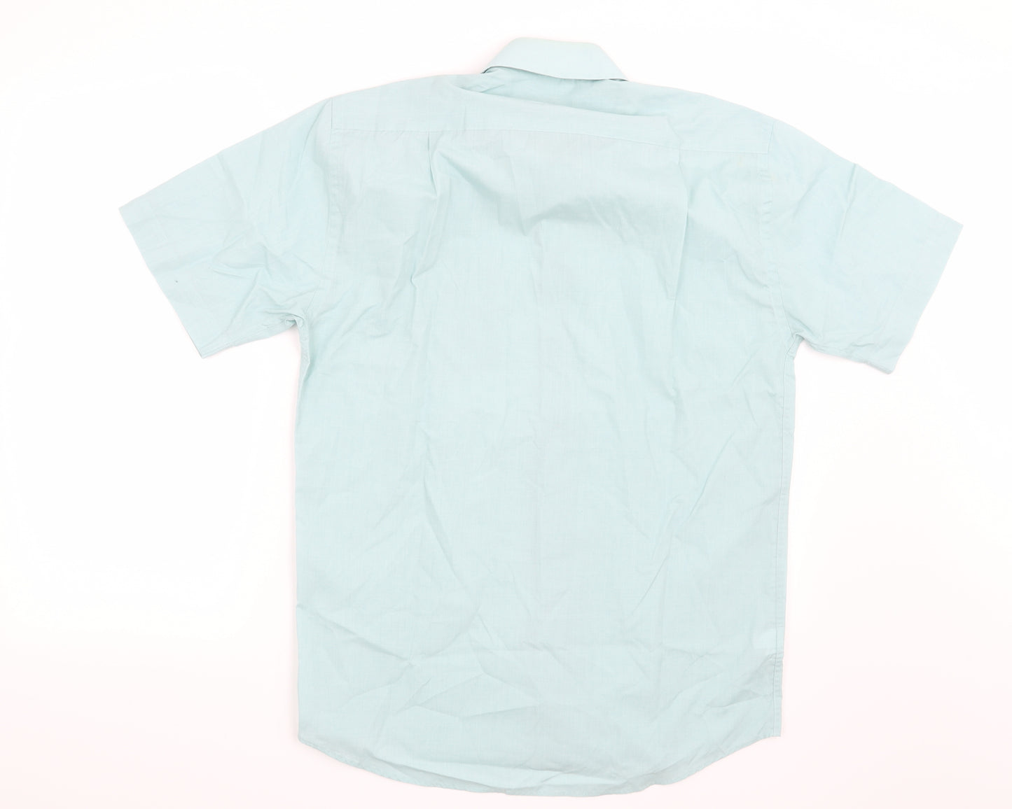 Marks and Spencer Mens Green    Button-Up Size 14.5