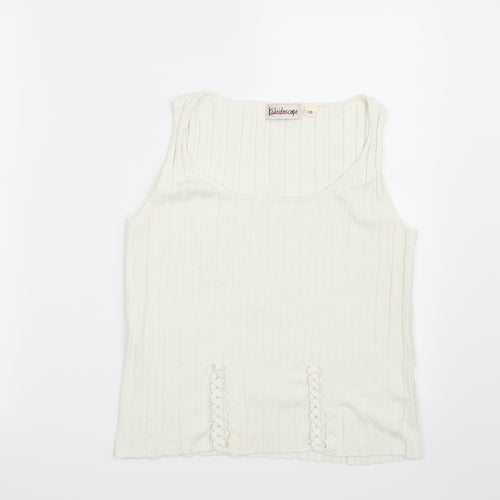 Kaleidoscope Womens White   Vest Jumper Size 10