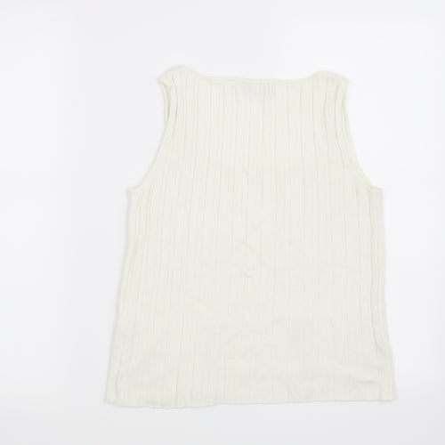 Kaleidoscope Womens White   Vest Jumper Size 10