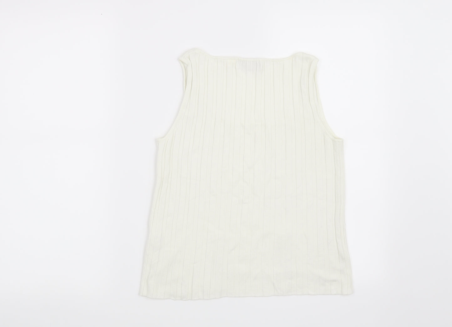 Kaleidoscope Womens White   Vest Jumper Size 10