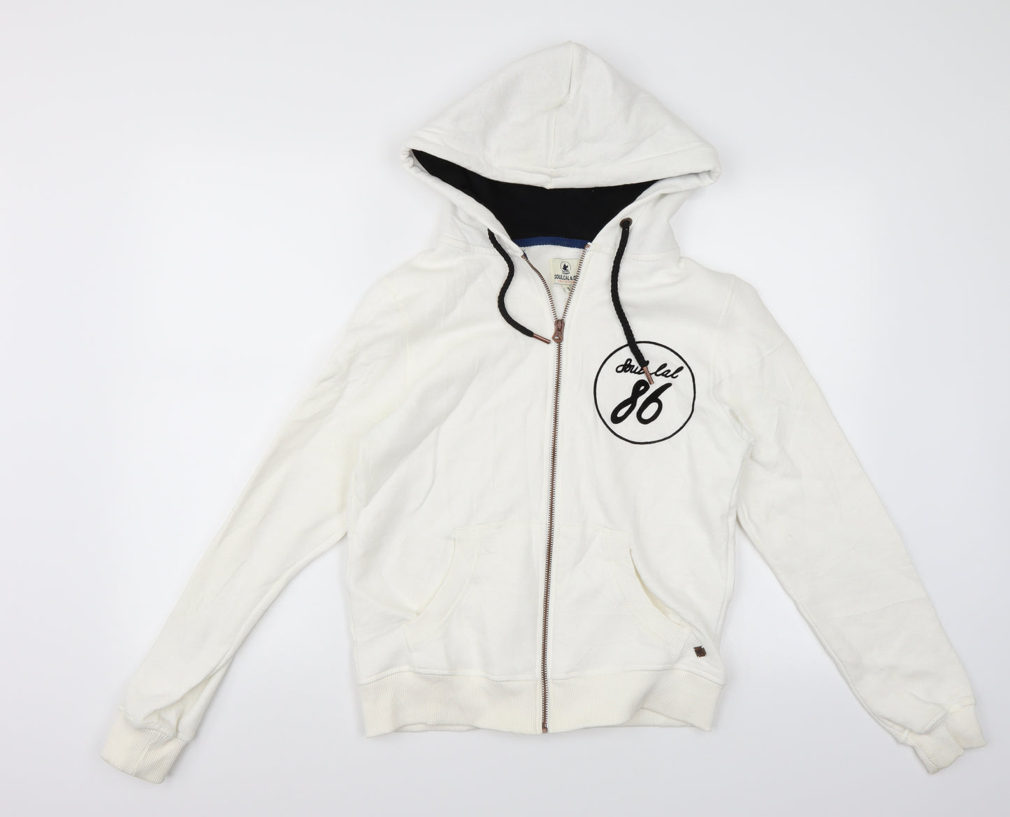 Soul Cal Womens White   Full Zip Hoodie Size S