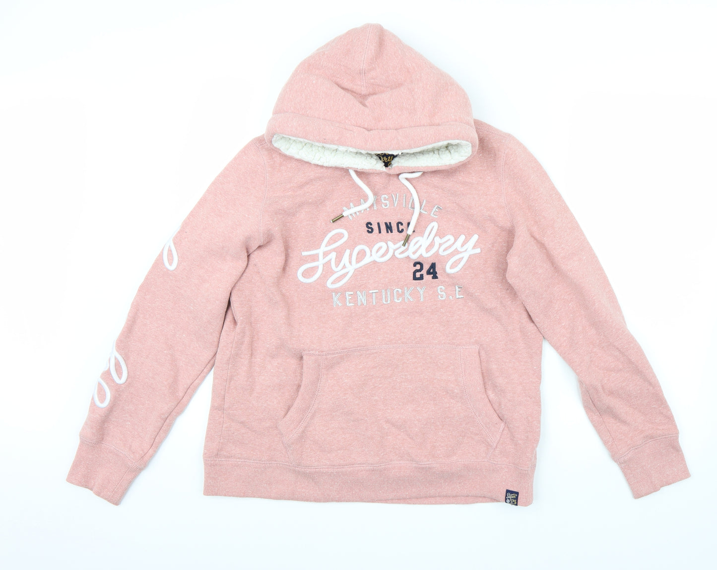 Superdry Womens Pink   Pullover Hoodie Size 16