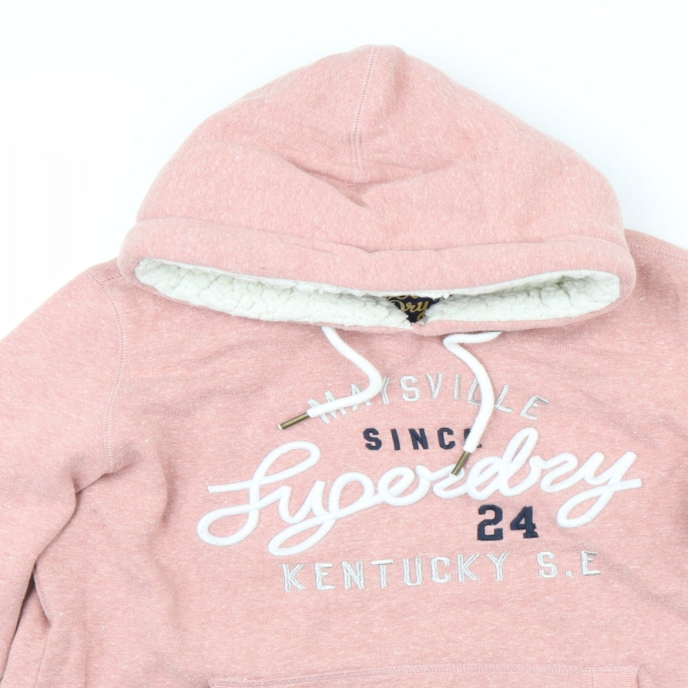 Superdry Womens Pink   Pullover Hoodie Size 16